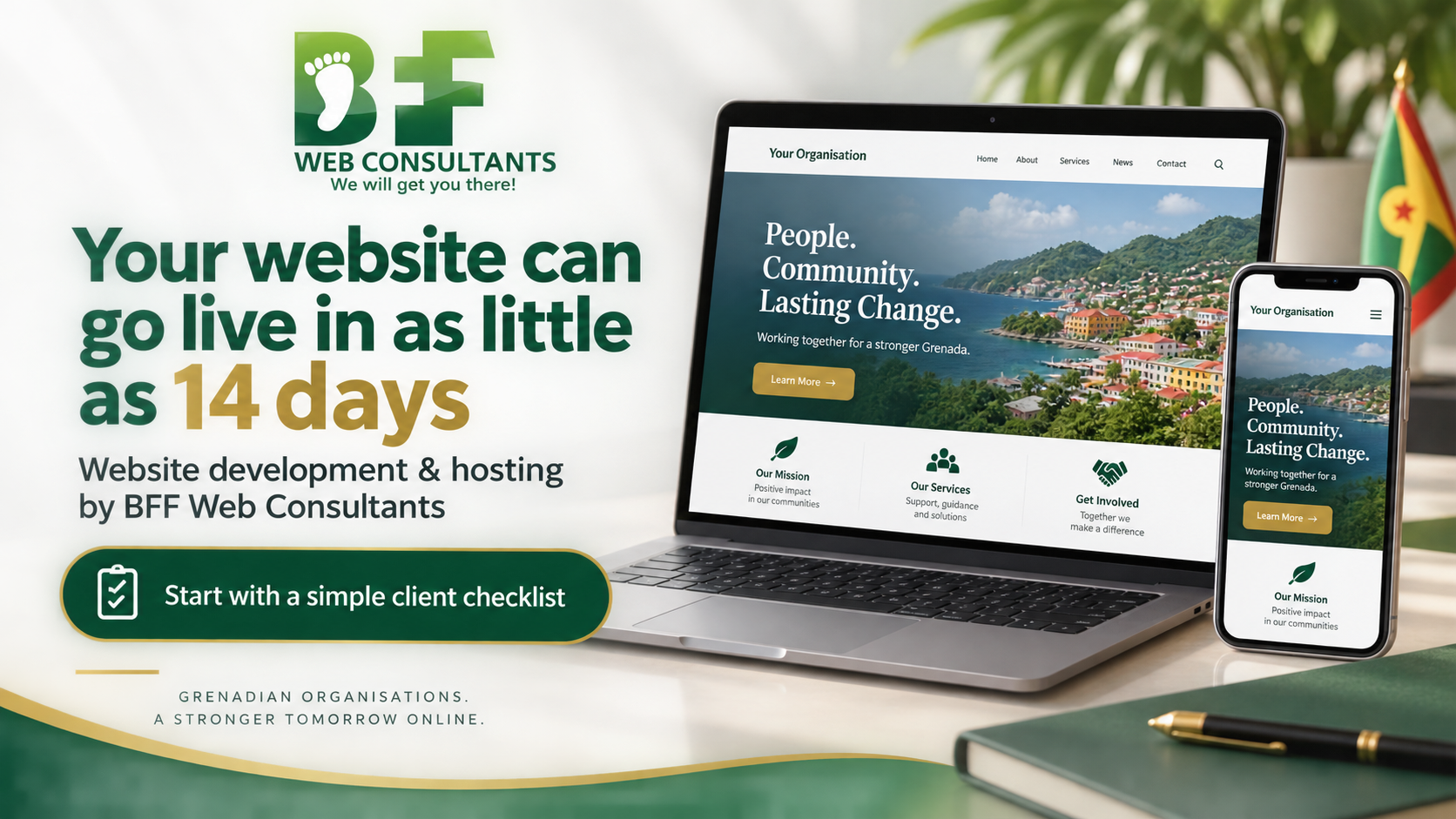 BFF Web Consultants website launch invitation